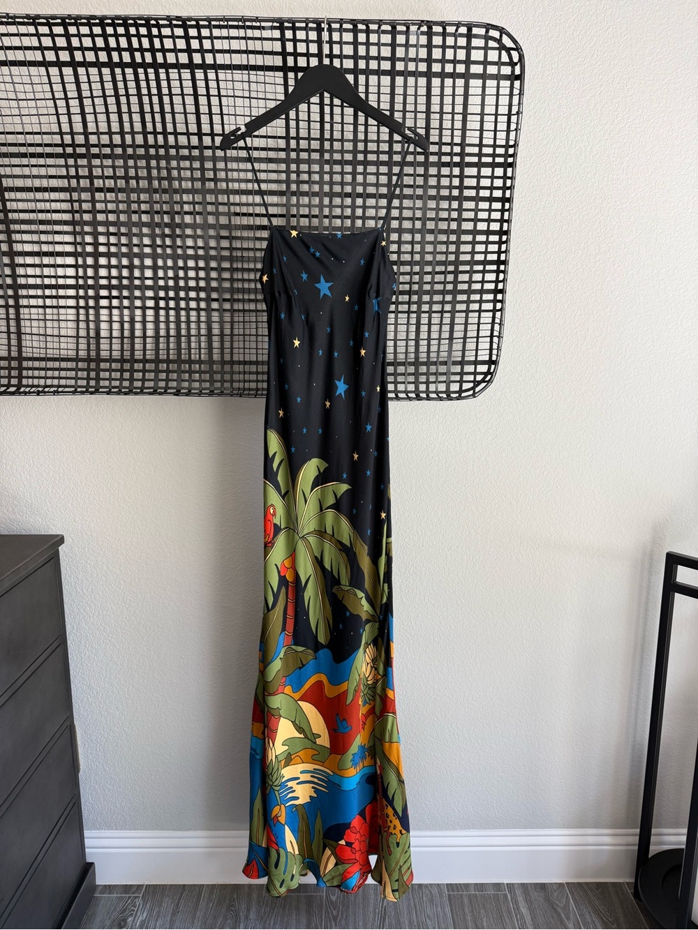 Farm Rio Copacabana night sky tropical slip dress - Picture 1 of 9